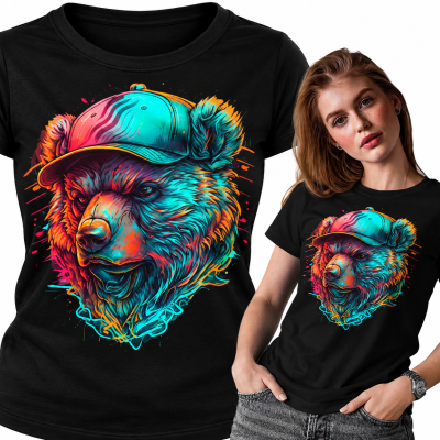 KOSZULKA DAMSKA ZWIERZĘTA BAD T  BEAR